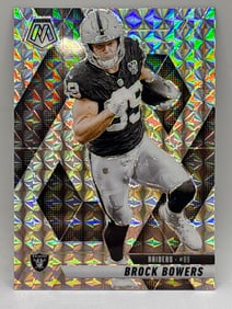 2025 PANINI MOSAIC BROCK BOWERS SILVER PRIZM HOLO