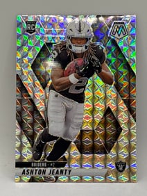 2025 PANINI MOSAIC ASHTON JEANTY SILVER PRIZM HOLO ROOKIE CARD