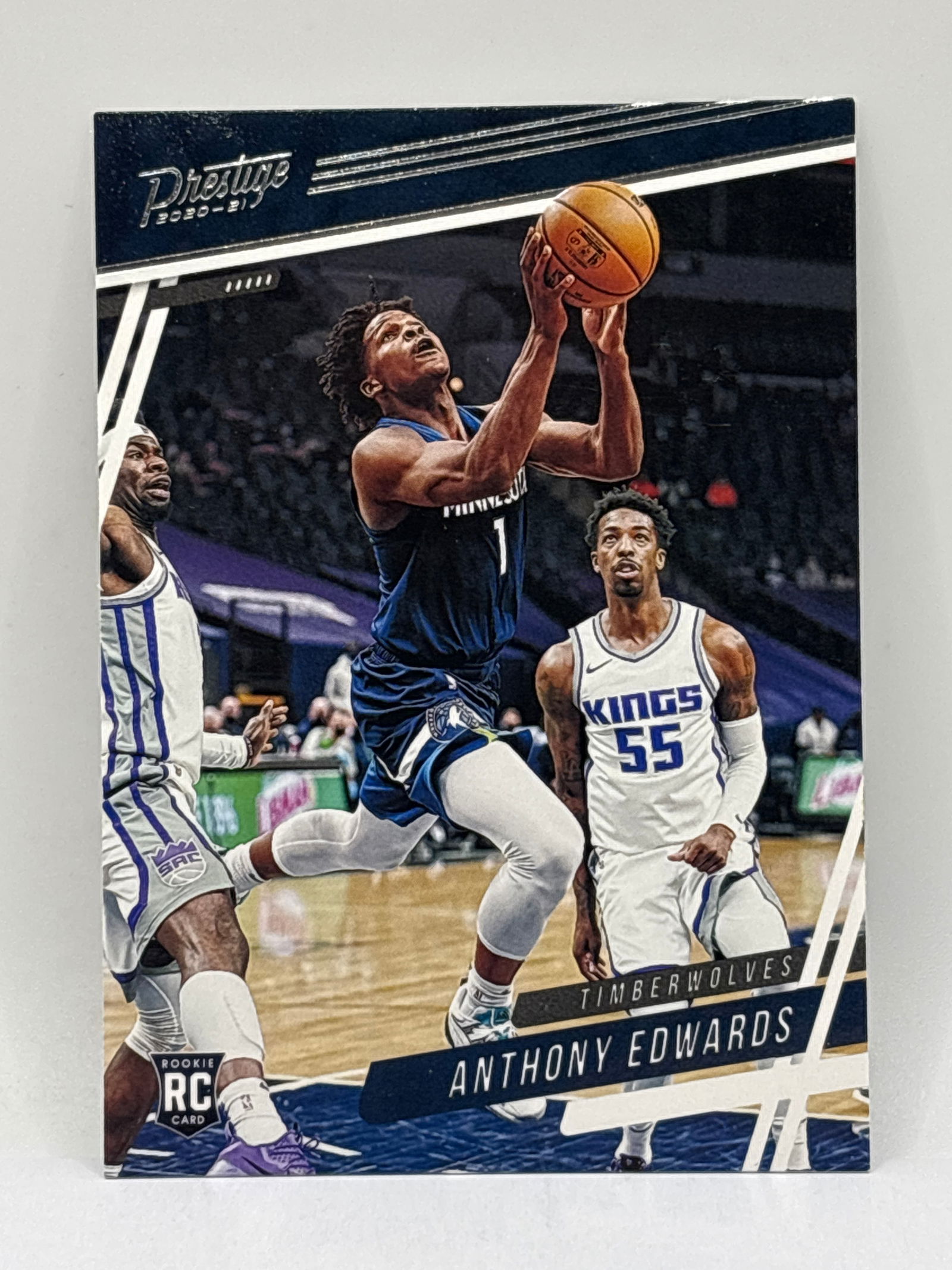 2020-21 PANINI CHRONICLES PRESTIGE ANTHONY EDWARDS ROOKIE CARD (1 of 2)