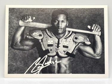 BO JACKSON ROYALS/RAIDERS W FACSIMILE AUTOGRAPH