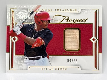 /99 2024 PANINI NATIONAL TREASURES PROSPECT ELIJAH WOOD RELIC ROOKIE CARD