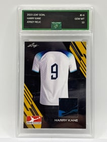 2023 LEAF GOAL HARRY KANE JERSEY RELIC GRADED GEM MINT 10