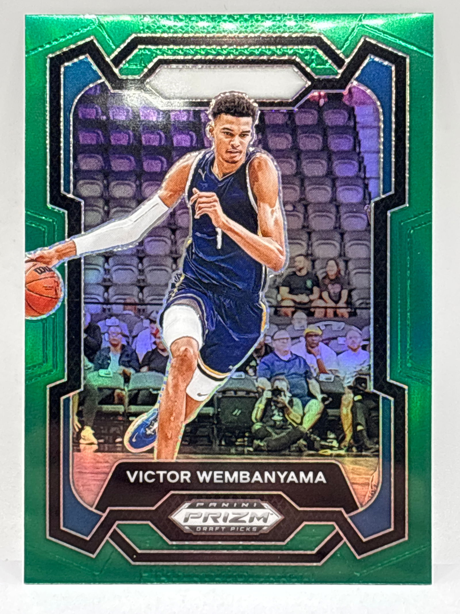 2024 PANINI PRIZM DRAFT PICKS VICTOR WEMBANYAMA GREEN PRIZM HOLO SP (1 of 4)