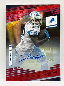 2021 PANINI PRESTIGE XTRA POINTS D’ANDRE SWIFT AUTOGRAPHED ROOKIE CARD