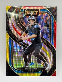 2024 PANINI SELECT JARED GOFF TRI-COLOR SHOCK PRIZM HOLO