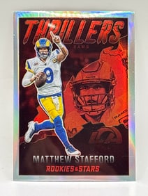 2022 PANINI ROOKIES & STARS MATTHEW STAFFORD SILVER THRILLERS PRIZM HOLO INSERT
