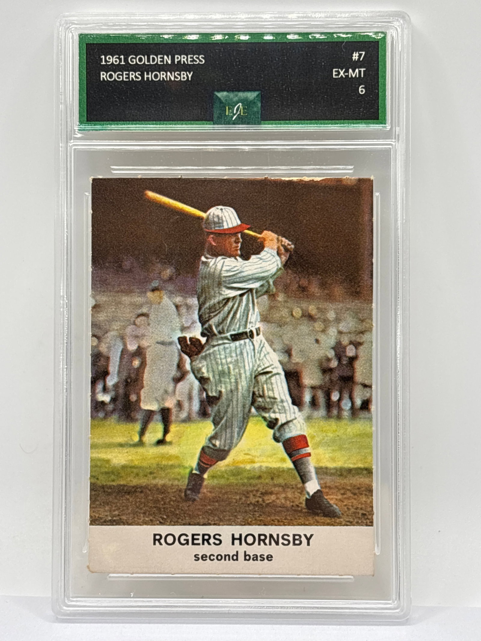 AUTHENTIC 1961 GOLDEN PRESS ROGERS HORNSBY GRADED EX-MT 6 (1 of 3)