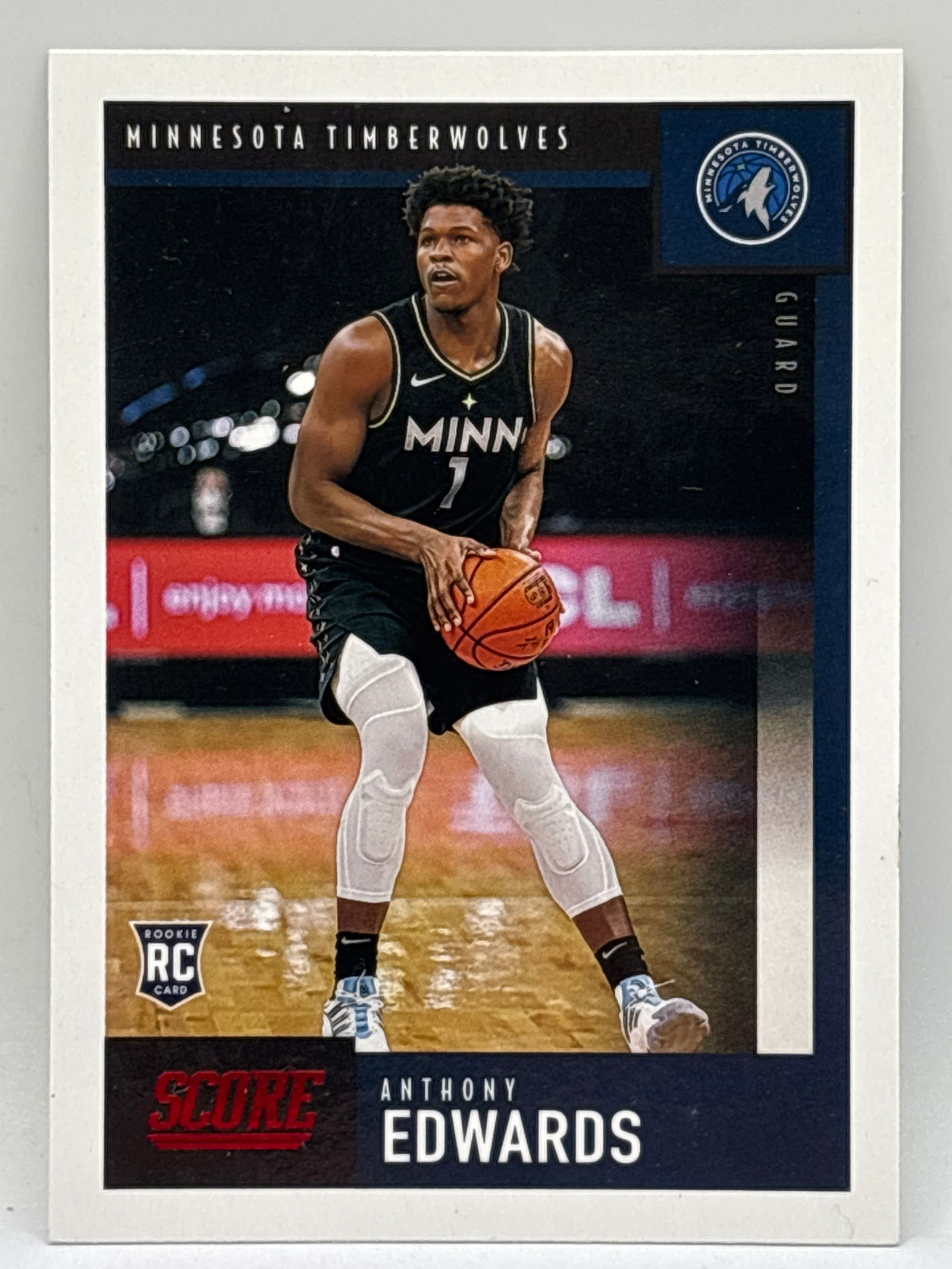 2020-21 PANINI CHRONICLES SCORE ANTHONY EDWARDS ROOKIE CARD (1 of 3)