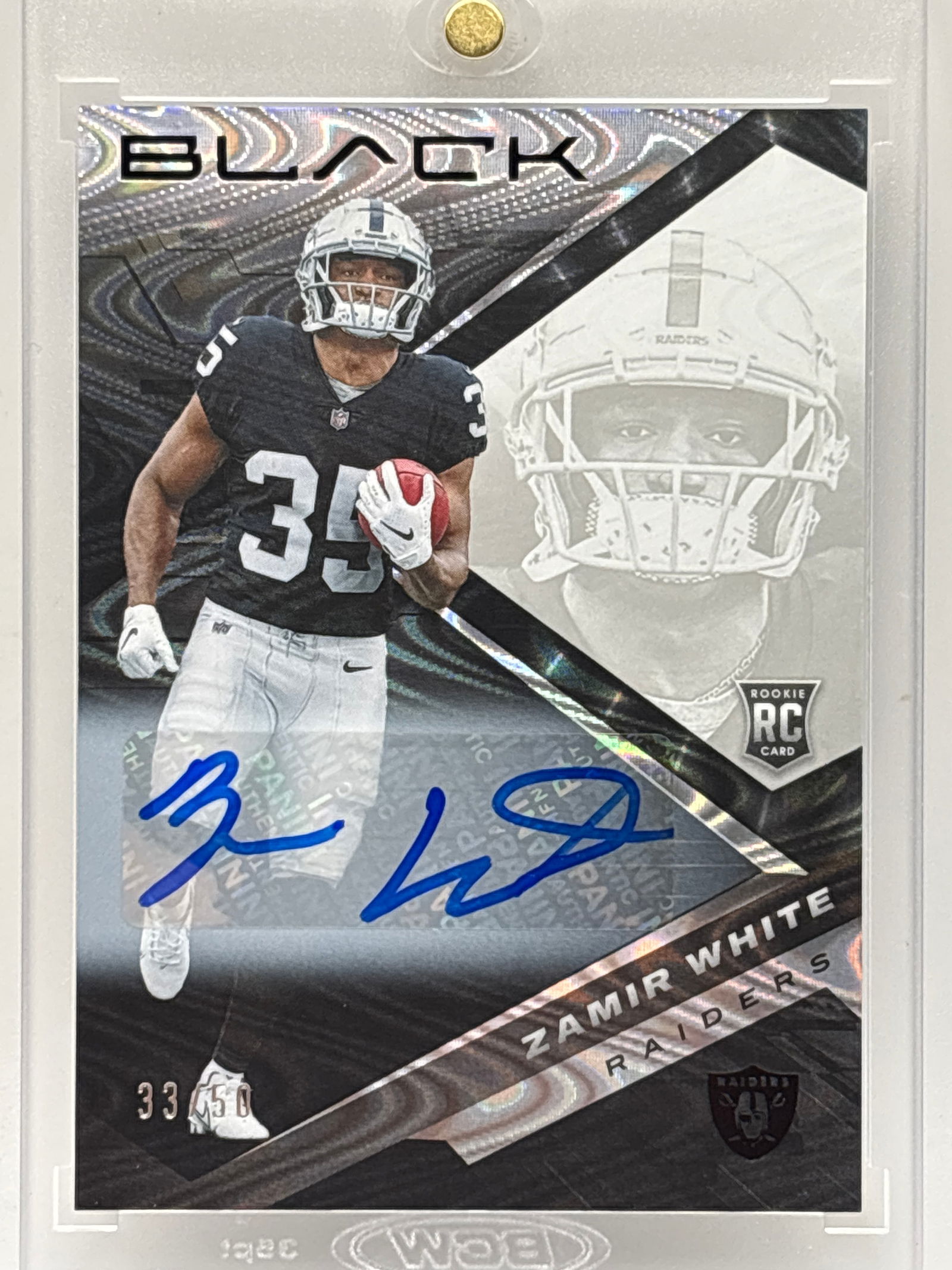 /50 2022 PANINI BLACK ZAMIR WHITE AUTOGRAPHED ROOKIE CARD (1 of 3)