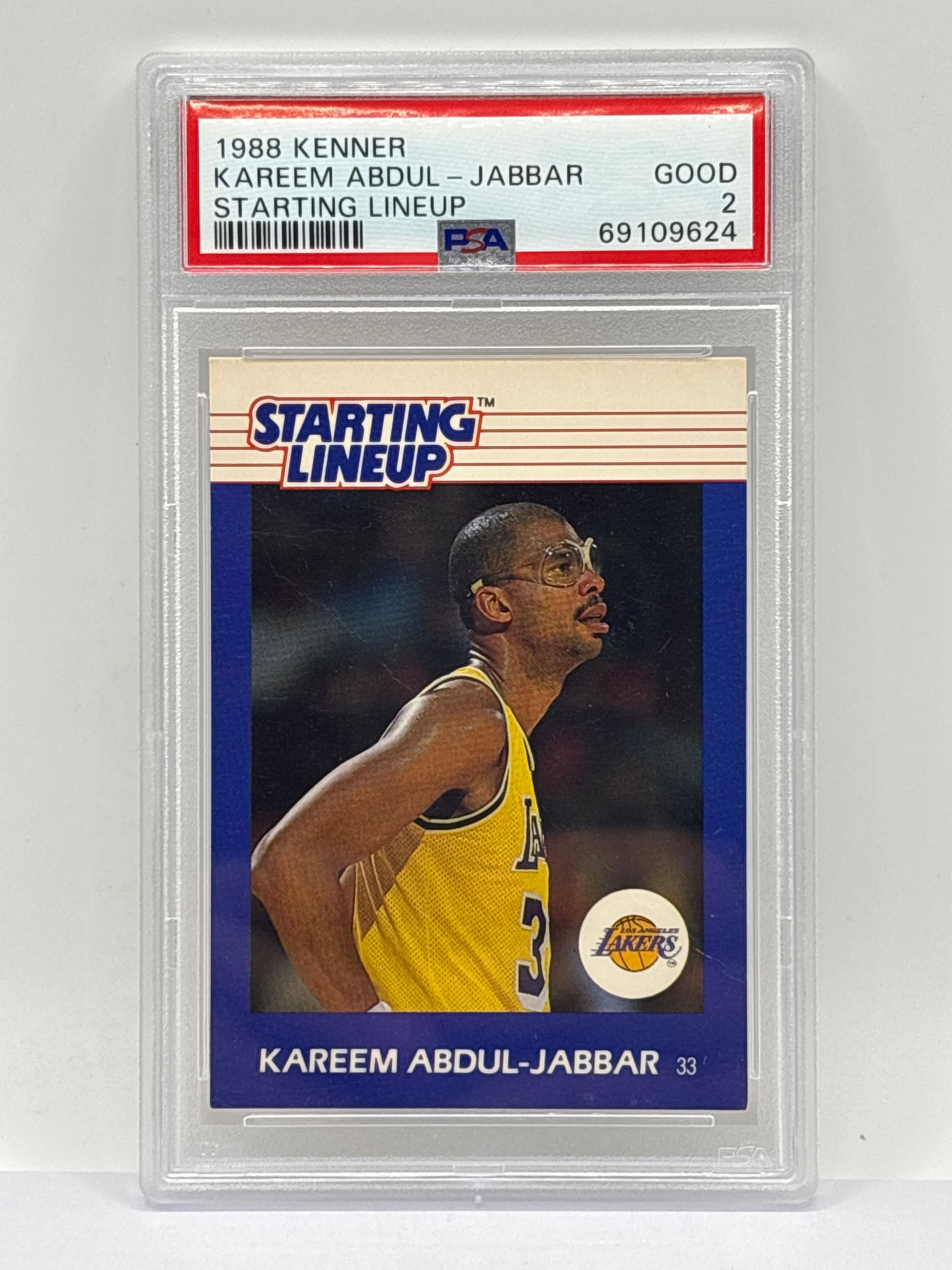 1988 KENNER KAREEM ABDUL-JABBAR STARTING LINEUP GRADED PSA GOOD 2 (1 of 2)