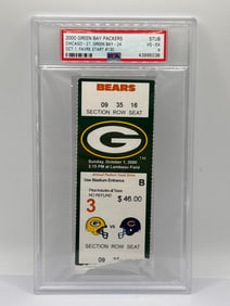2000 GREEN BAY PACKERS VS CHICAGO BEARS 10/1/00 TICKET STUB GRADED PSA VG-EX 4