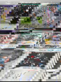 9 -CARD NFL SUPERSTAR AUTOGRAPHED MOSTLY ROOKIE CARD LOT $$