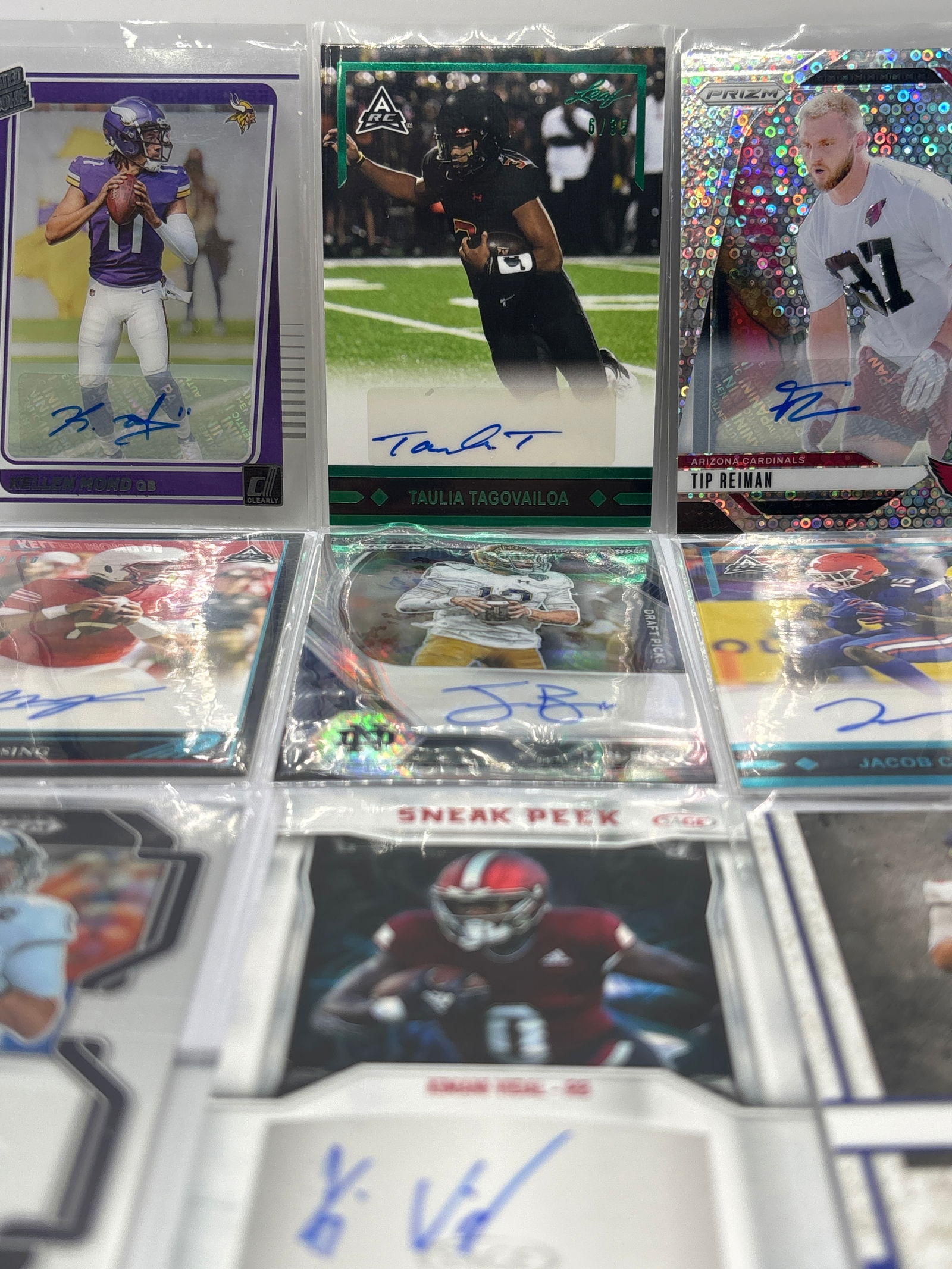 9 -CARD NFL SUPERSTAR AUTOGRAPHED MOSTLY ROOKIE CARD LOT $$ (1 of 6)