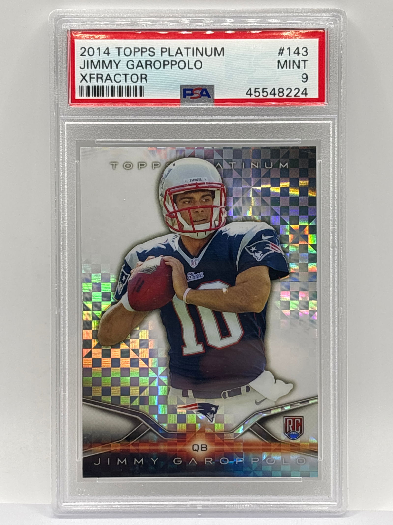 2014 TOPPS PLATINUM JIMMY GAROPPOLO XFRACTOR ROOKIE CARD GRADED PSA MINT 9 (1 of 3)