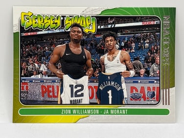 2020-21 PANINI NBA HOOPS JA MORANT & ZION WILLIAMSON JERSEY SWAP