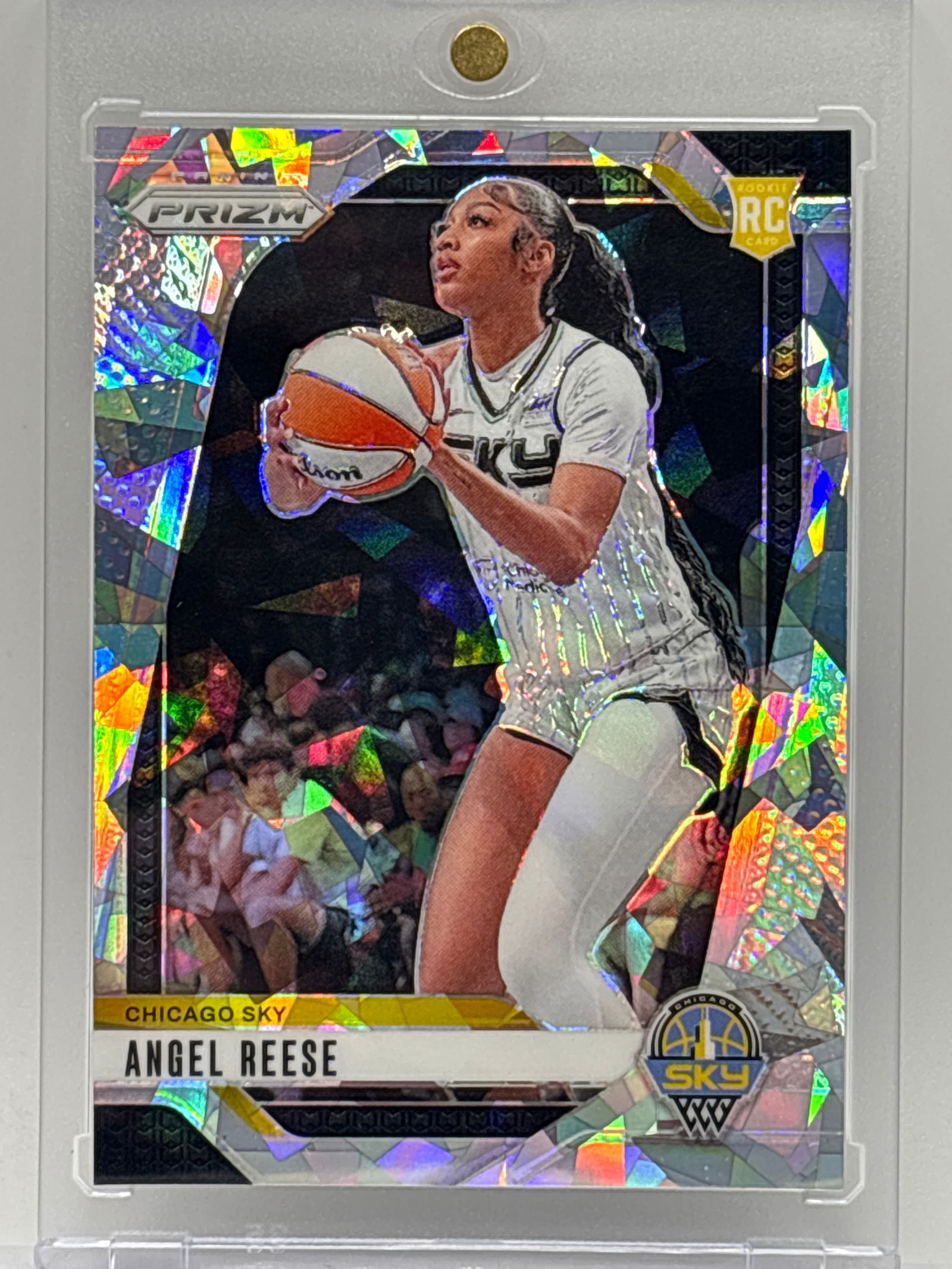 2024 PANINI WNBA PRIZM ANGEL REESE SILVER PRIZM HOLO CRACKED ICE ROOKIE CARD (1 of 4)