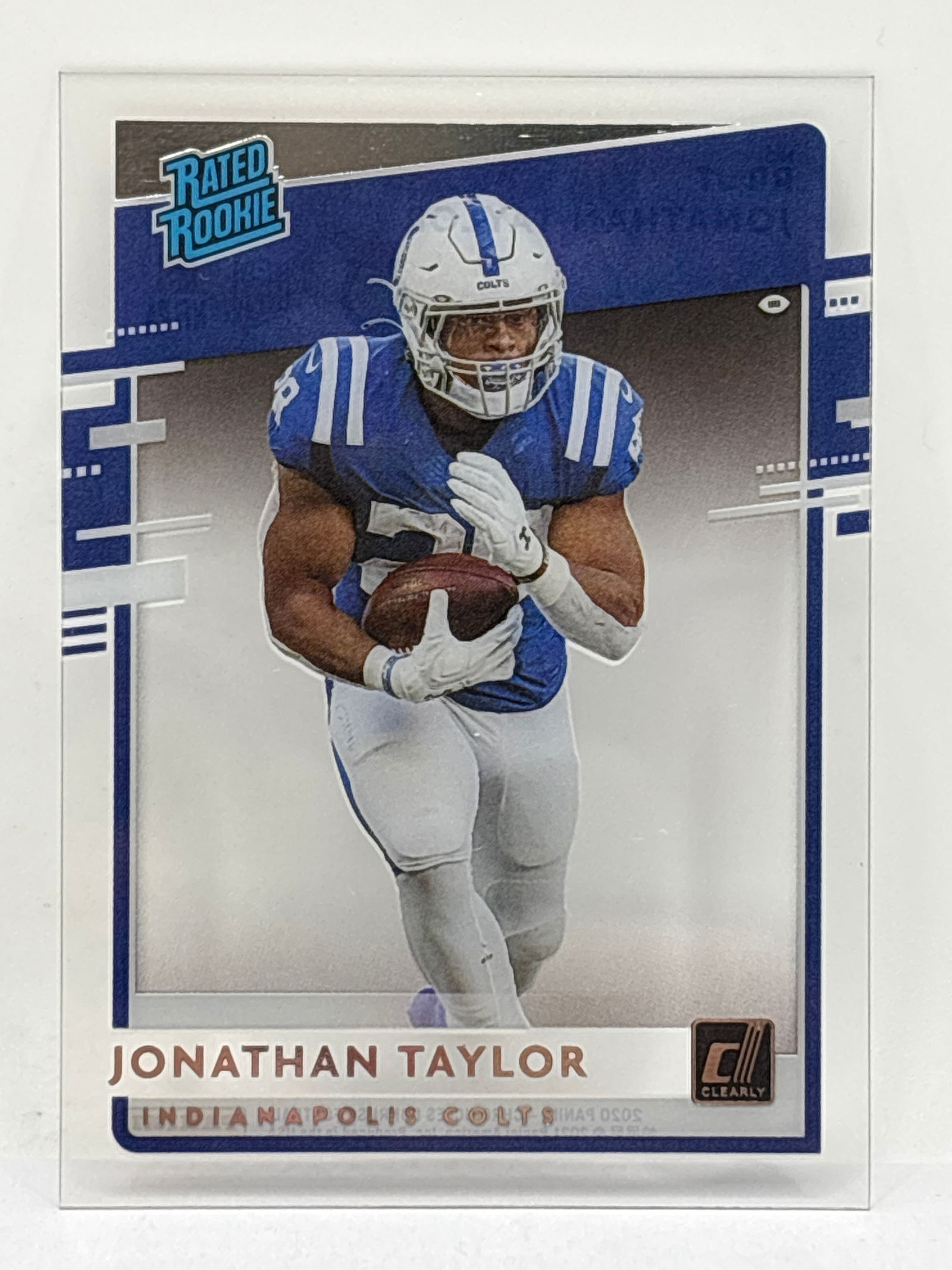 2020 PANINI CHRONICLES DONRUSS JONATHAN TAYLOR RATED ROOKIE CARD (1 of 2)