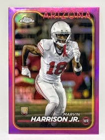 2024TOPPS CHROME MARVIN HARRISON JR PINK ROOKIE CARD