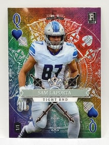 1/1 2023 WC 5 CARD DRAW STACKED DECK SAM LAPORTA QUEEN SPADES ROOKIE 1/1