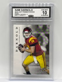 2018 LEAF PREMIER ROOKIE SAM DARNOLD ROOKIE INSERT GRADED GEM MINT 10