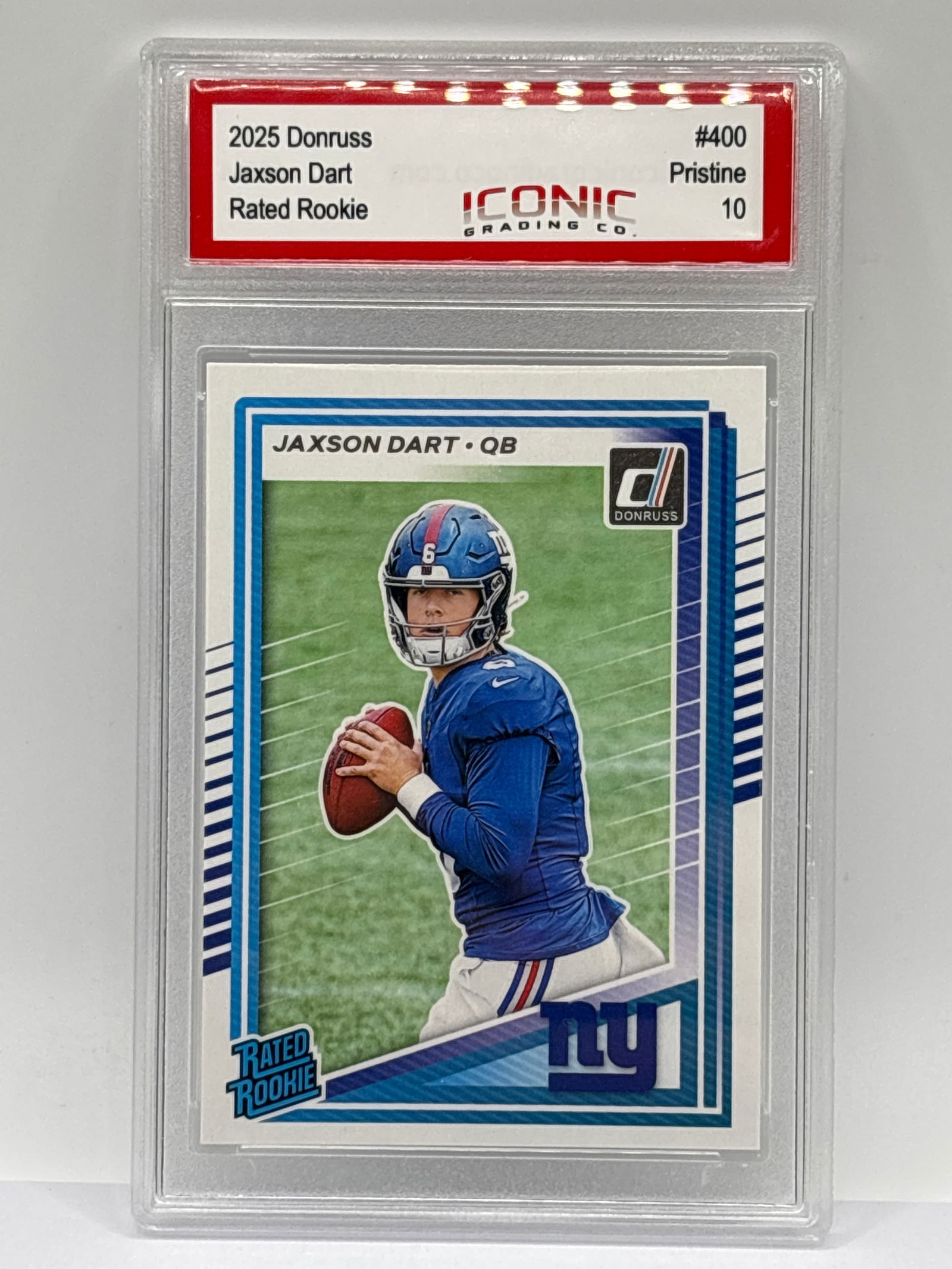 2025 PANINI DONRUSS JAXSONT DART RATED ROOKIE CARD GRADED PRISTINE 10 (1 of 2)