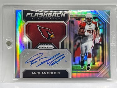 /149 2022 PANINI PRIZM FLASHBACK AUTOGRAPHS ANQUON BOLDIN AUTOGRAPHED PRIZM HOLO