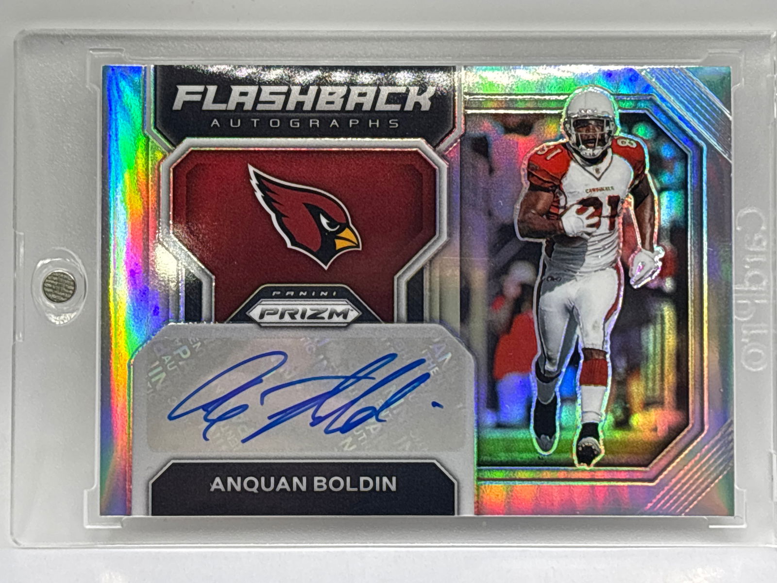 /149 2022 PANINI PRIZM FLASHBACK AUTOGRAPHS ANQUON BOLDIN AUTOGRAPHED PRIZM HOLO (1 of 3)