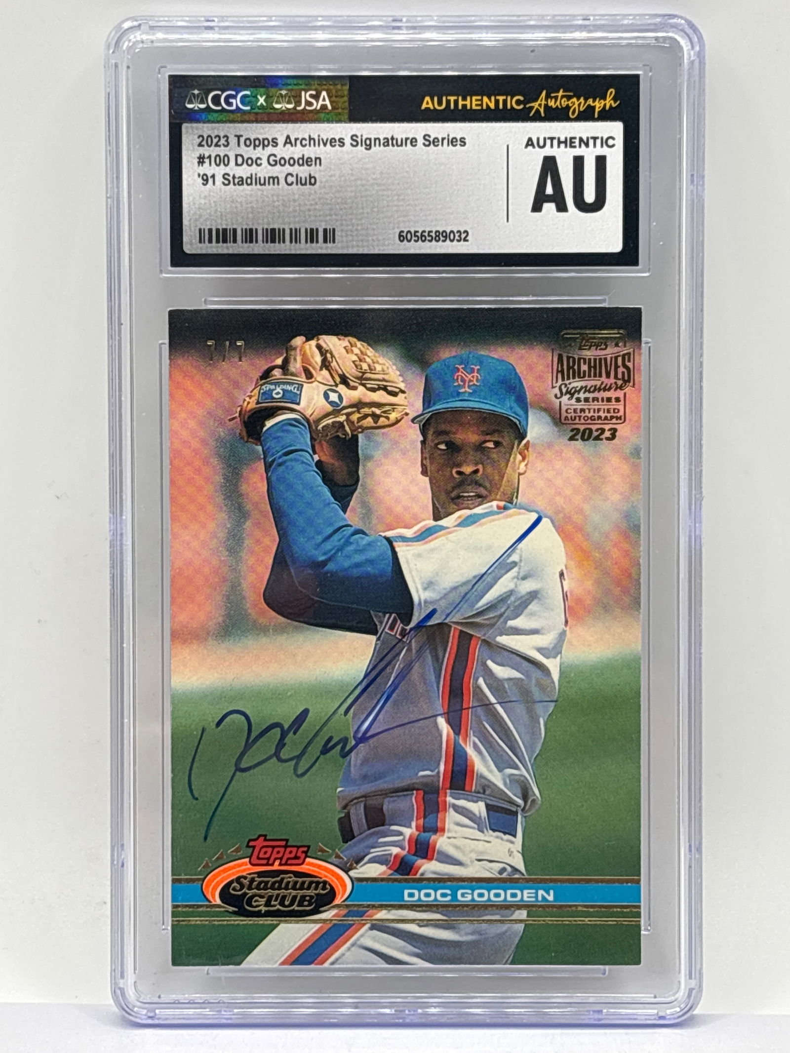 /7 2023 TOPPS ARCHIVES SIGNATURE SERIES DOC GOODEN ON-CARD AUTHENTIC AUTOGRAPH (1 of 4)