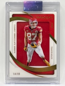 /99 2024 PANINI IMMACULATE COLLECTION CLEARLY IMMAC JERSEYS TRAVIS KELCE JUMBO PATCH
