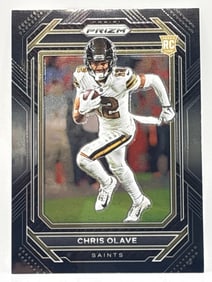 2022 PANINI CHRONICLES PRIZM BLACK CHRIS OLAVE ROOKIE CARD SP
