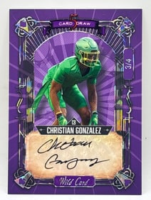 /4 2023 WC 5 CARD DRAW CHRISTIAN GONZALEZ AUTOGRAPHED ROOKIE CARD