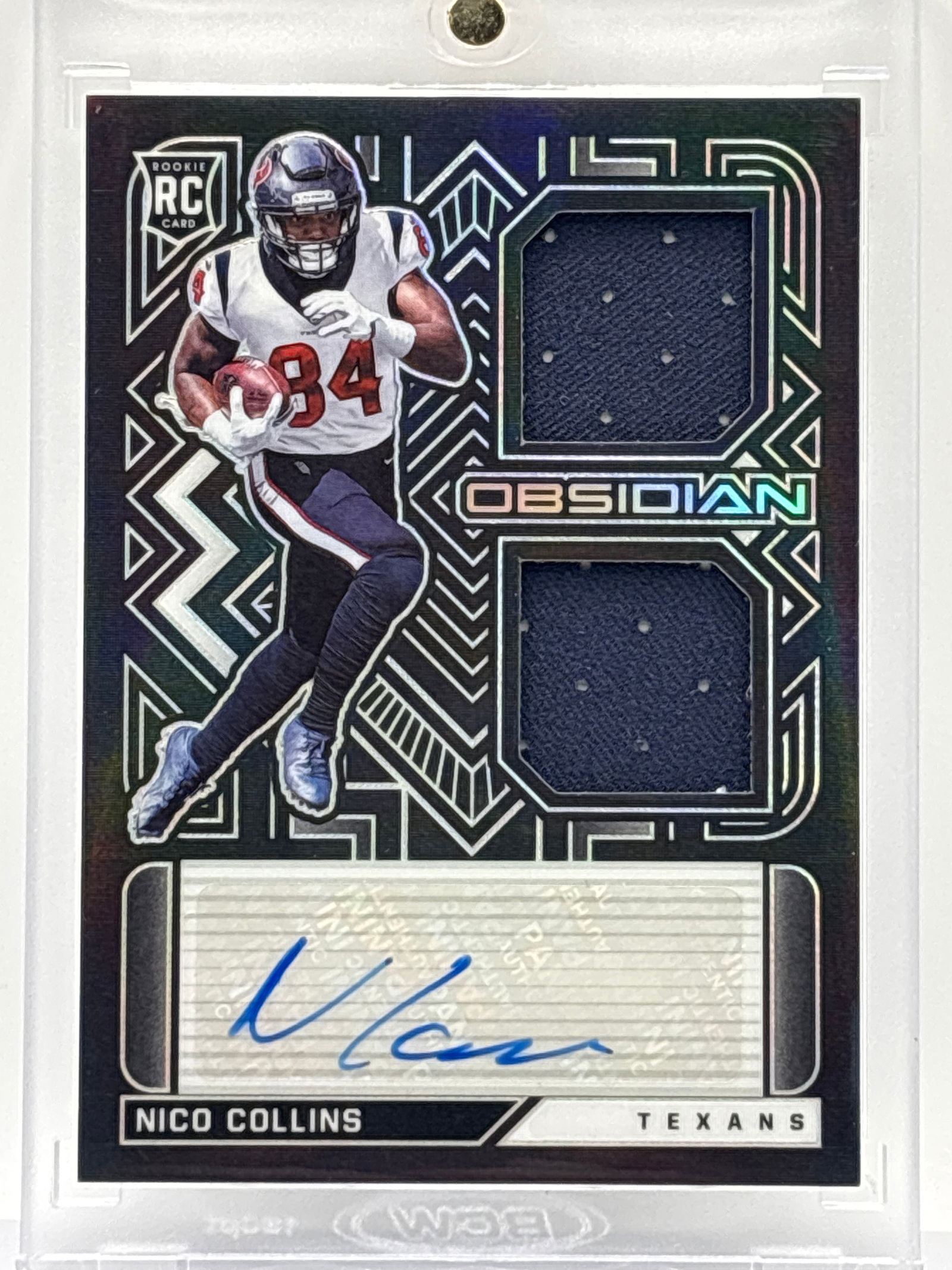 /150 2021 PANINI OBSIDIAN NICO COLLINS RPA AUTOGRAPHED DOUBLE PATCH ROOKIE CARD (1 of 5)