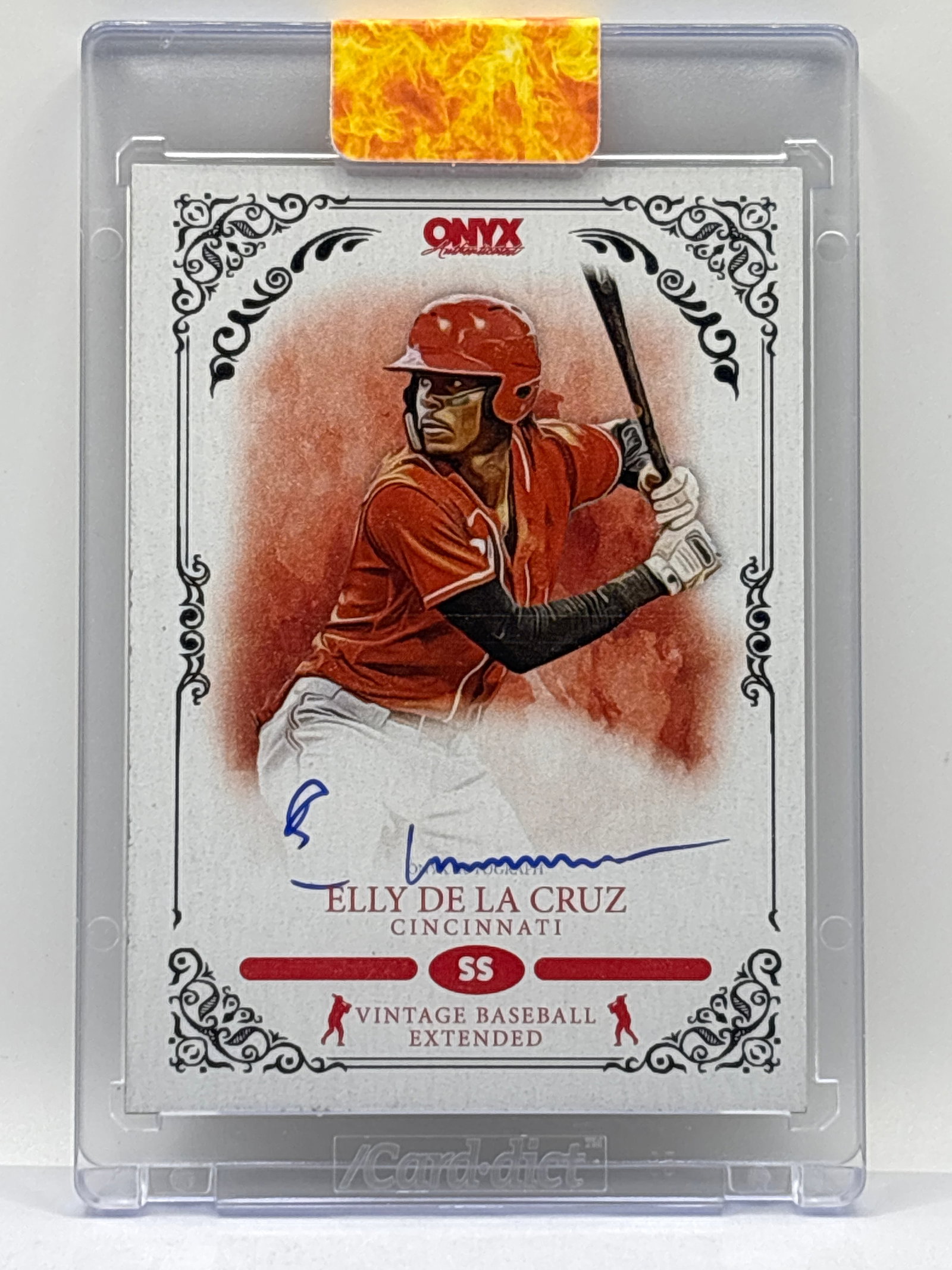 2022 ONYX AUTHENTICATED ELLY DE LA CRUZ ON-CARD AUTOGRAPHED ROOKIE CARD (1 of 3)