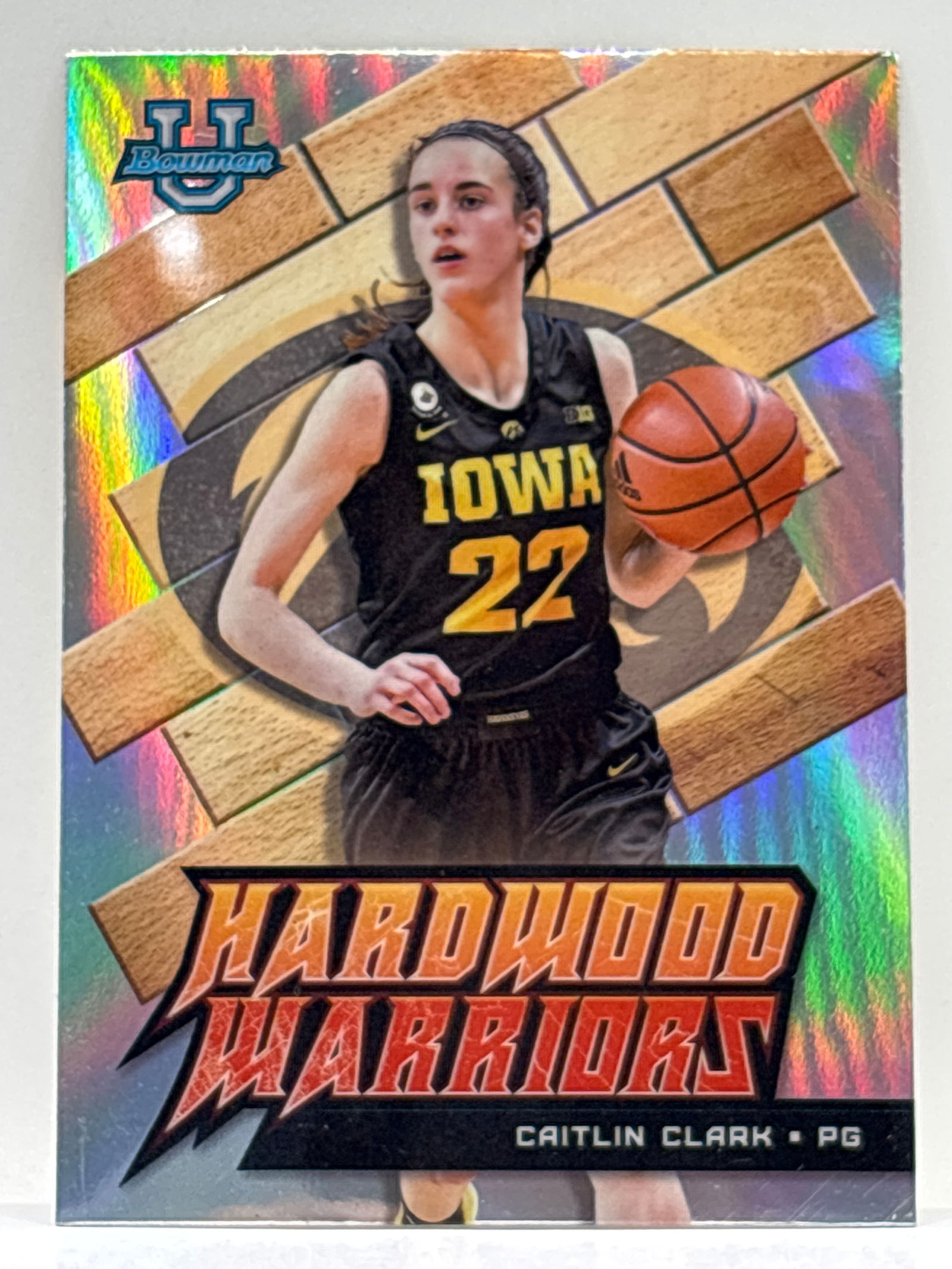 2023 BOWMAN UNIVERSITY CAITLIN CLARK HARDWOOD WARRIORS ROOKIE INSERT: THE HOBBY BOX