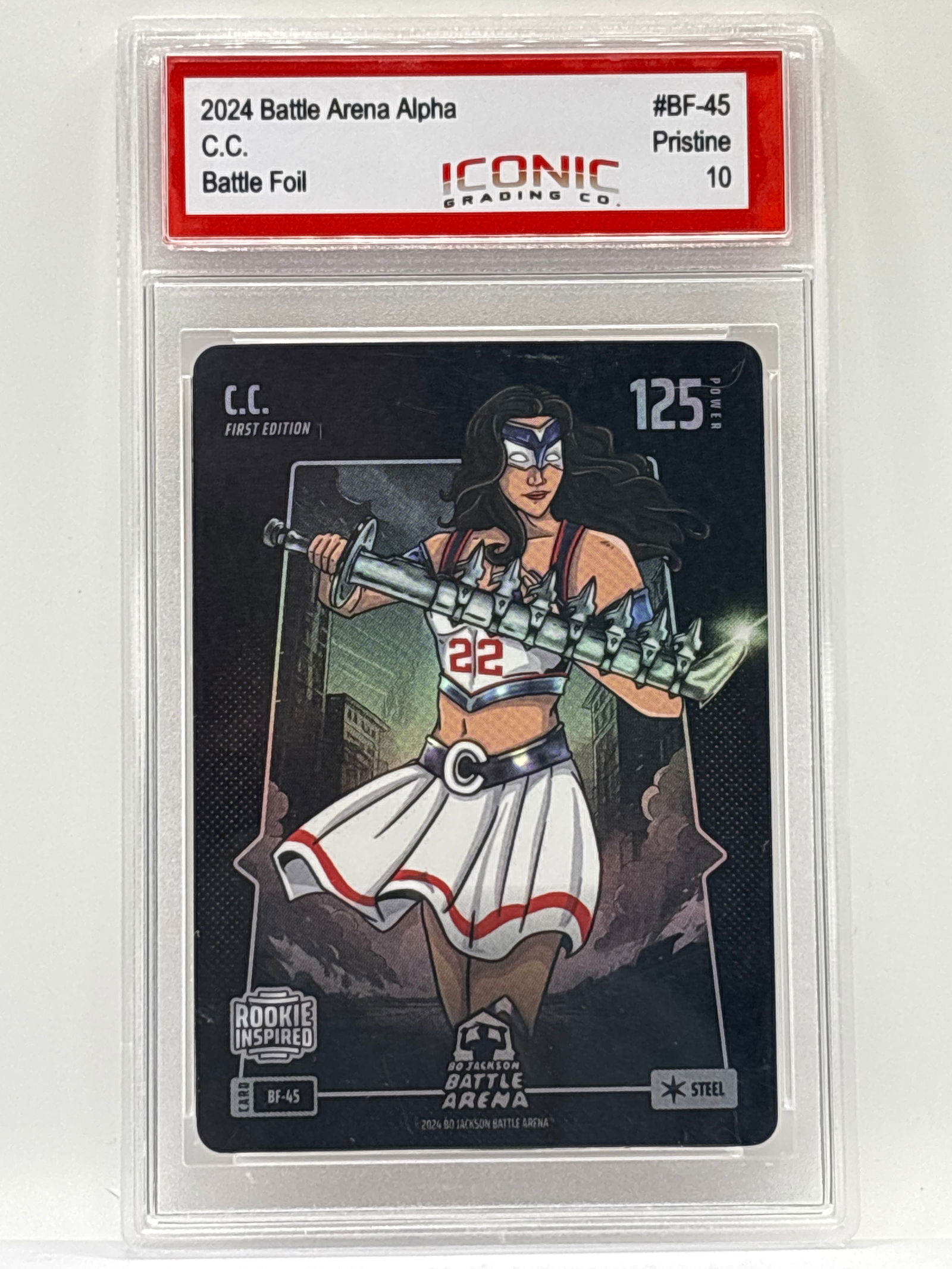 BO JACKSONS 2024 BATTLE ARENA ALPHA C.C. CAITLIN CLARK STEEL FIRST EDITION RC GRADED PRISTINE 10: THE HOBBY BOX