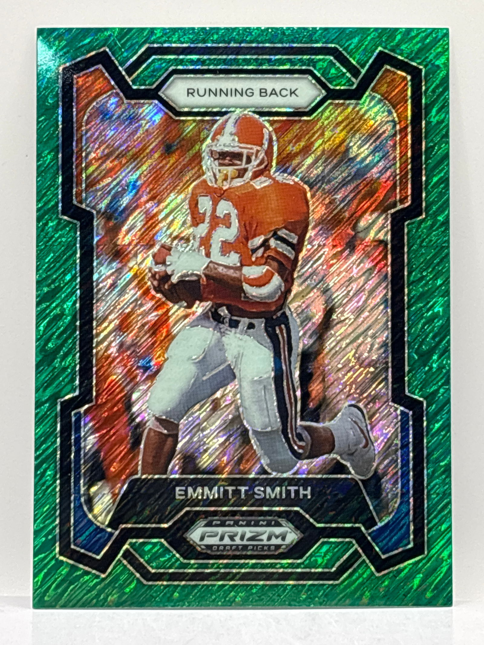 /8 2024 PANINI PRIZM DRAFT PICKS EMMITT SMITH GREEN SHIMMER PRIZM HOLO (1 of 5)