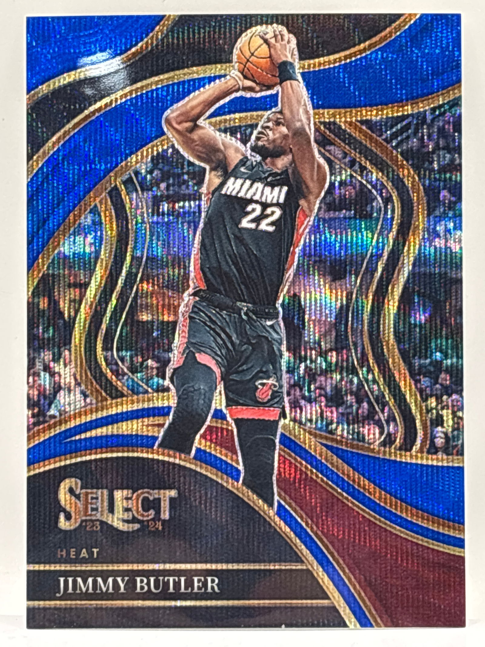 /75 2023-24 PANINI SELECT COURTSIDE JIMMY BUTLER BLUE WAVE PRIZM HOLO SP (1 of 3)