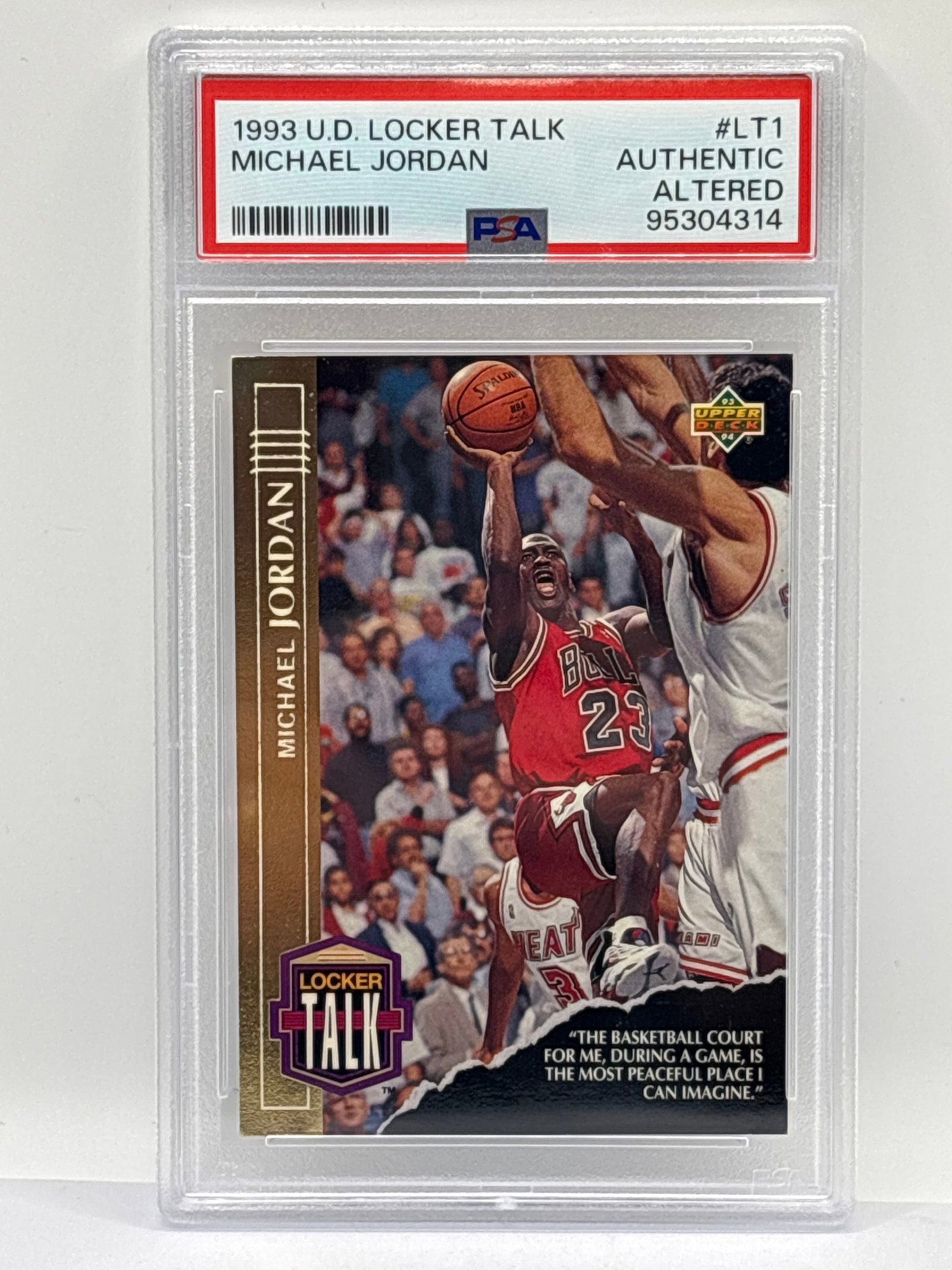 1993 UPPER DECK LOCKER TALK MICHAEL JORDAN GOLF FOIL INSERT GRADED PSA AUTHENTIC ALTERED (1 of 3)