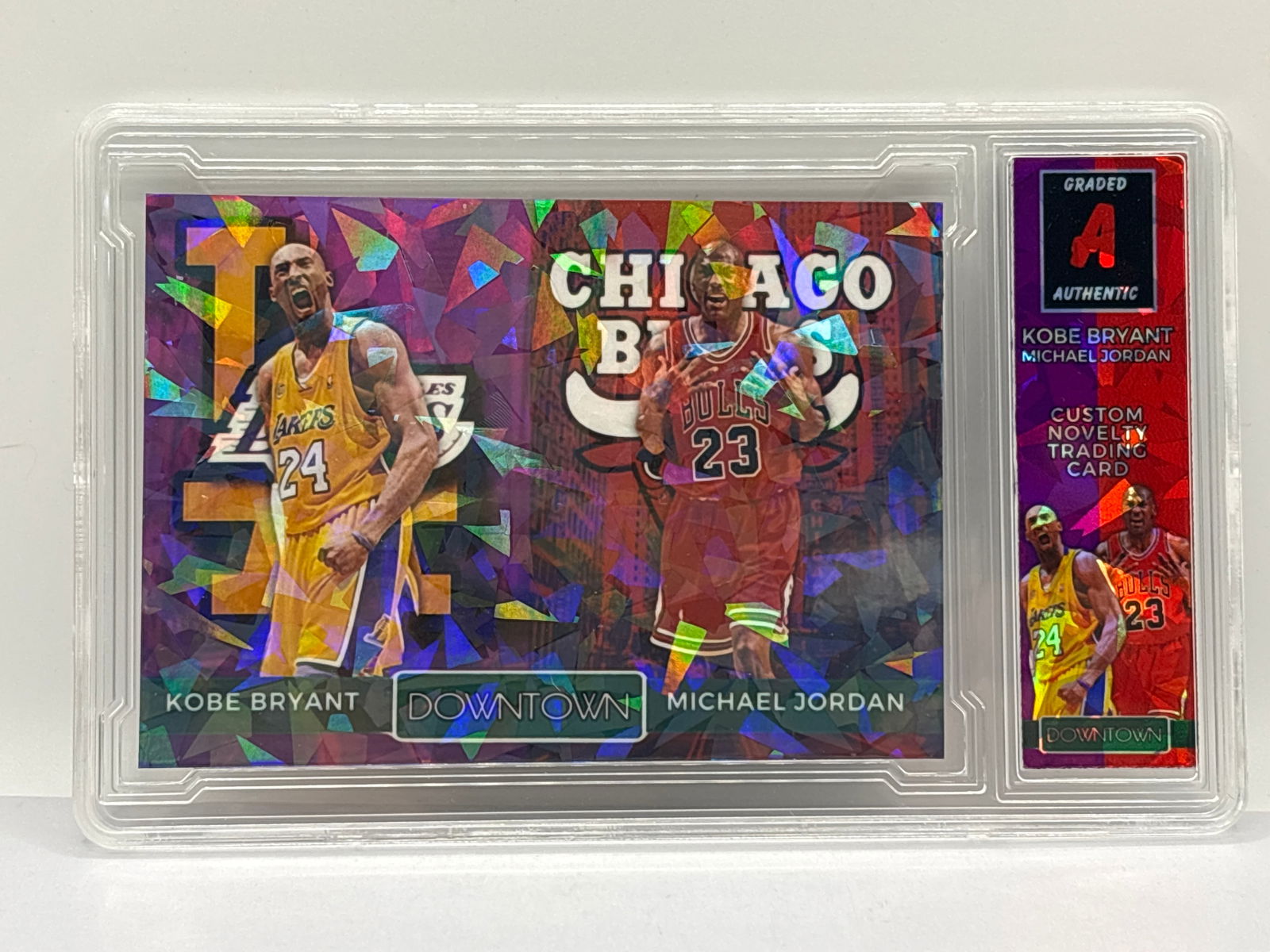 KOBE BRYANT & MICHAEL JORDAN CUSTUM DOWNTOWN CRACKED ICE NOVELTY CARD (1 of 3)