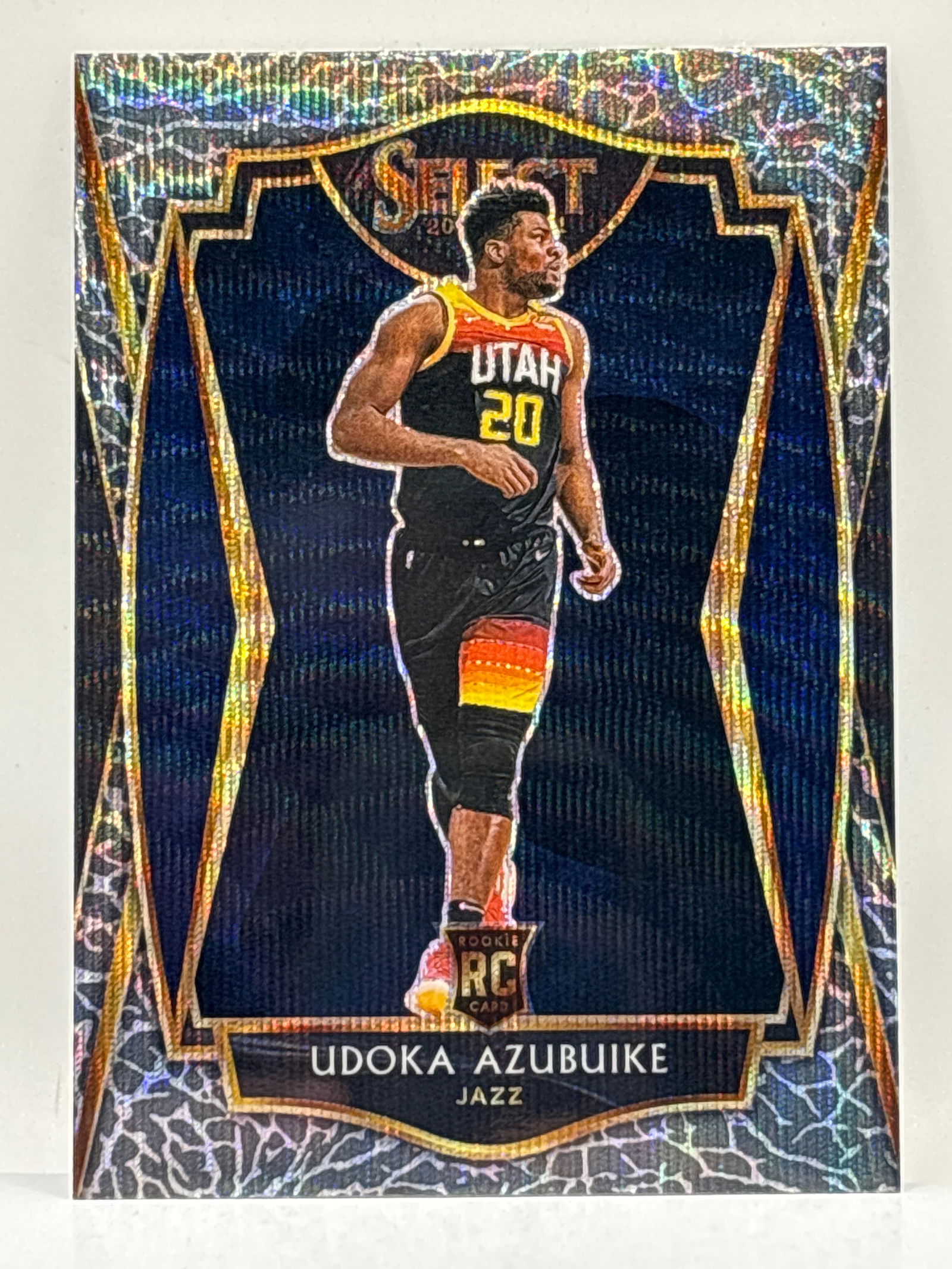 2021 PANINI SELECT PREMIER LEVEL UDOKA AZUBUIKE ELEPHANT PRINT PRIZM WAVE HOLO ROOKIE CARD (1 of 3)