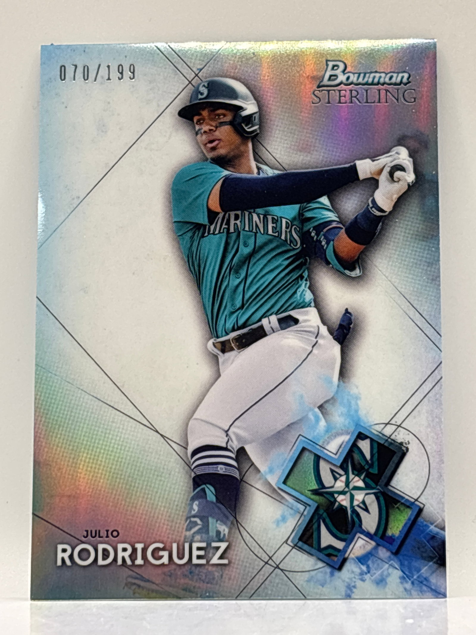 /199 2021 BOWMAN STERLING JULIO RODRIGUEZ ROOKIE REFRACTOR: THE HOBBY BOX