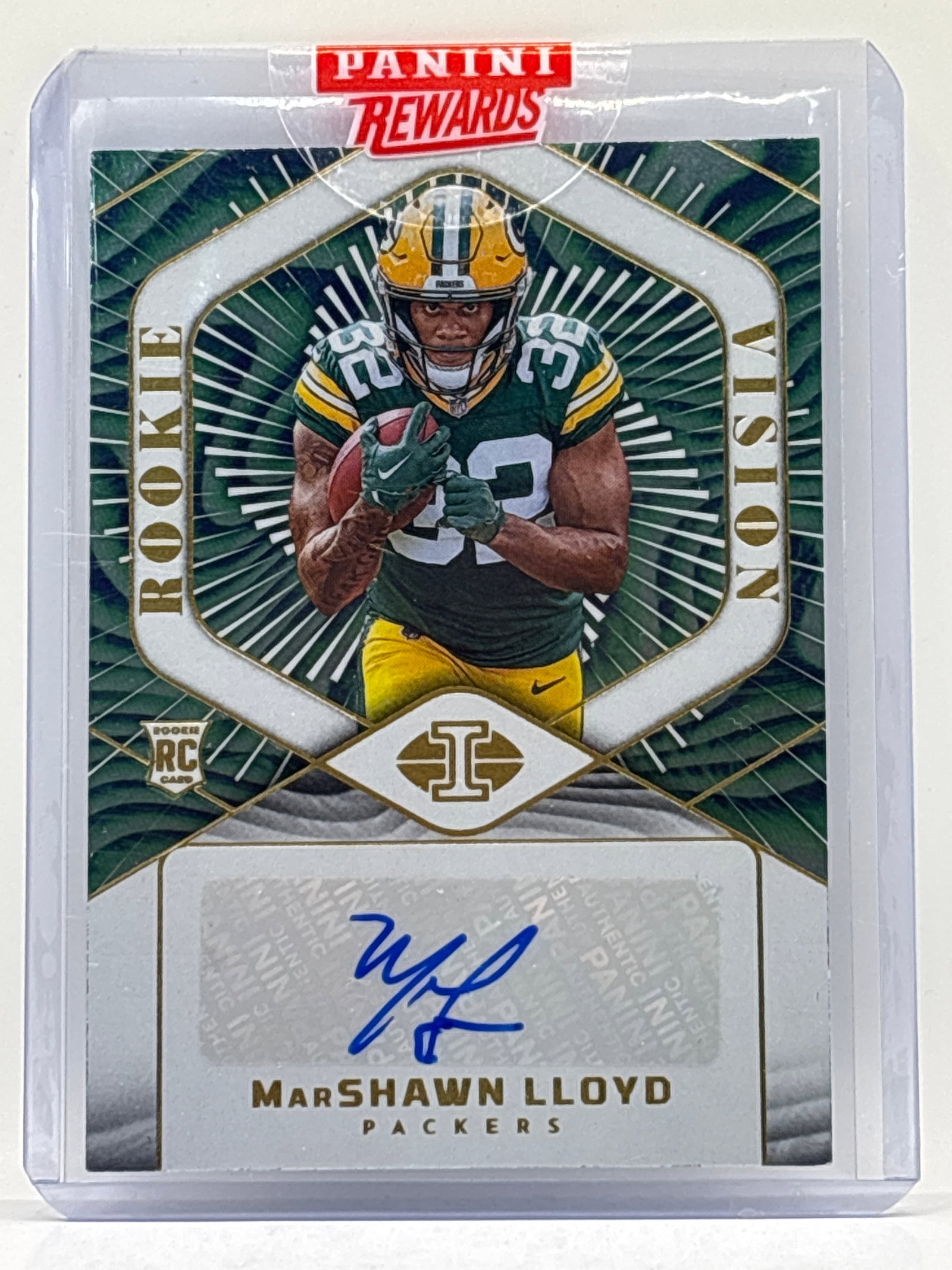 /199 2024 PANINI ILLUSIONS ROOKIE VISION MARSHAWN LLOYD AUTOGRAPHED ROOKIE CARD (1 of 2)