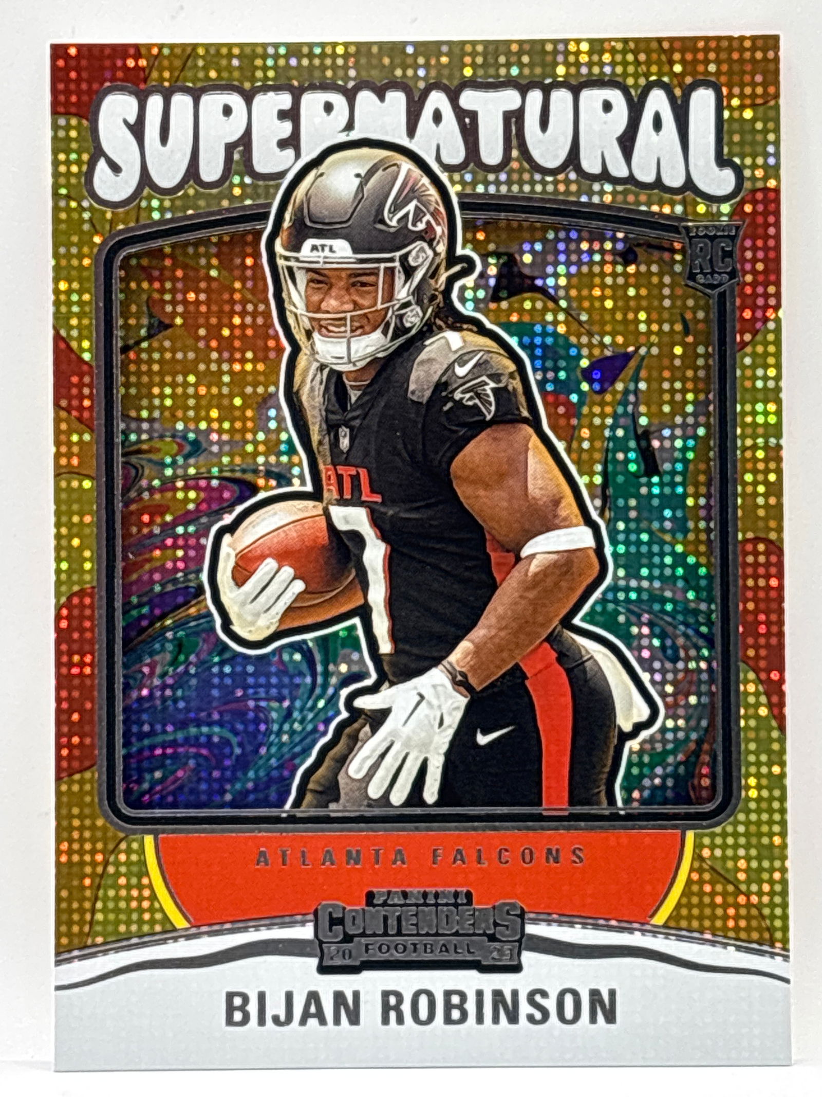 2023 PANINI CONTENDERS BIJAN ROBINSON SUPERNATURAL ROOKIE CARD (1 of 3)