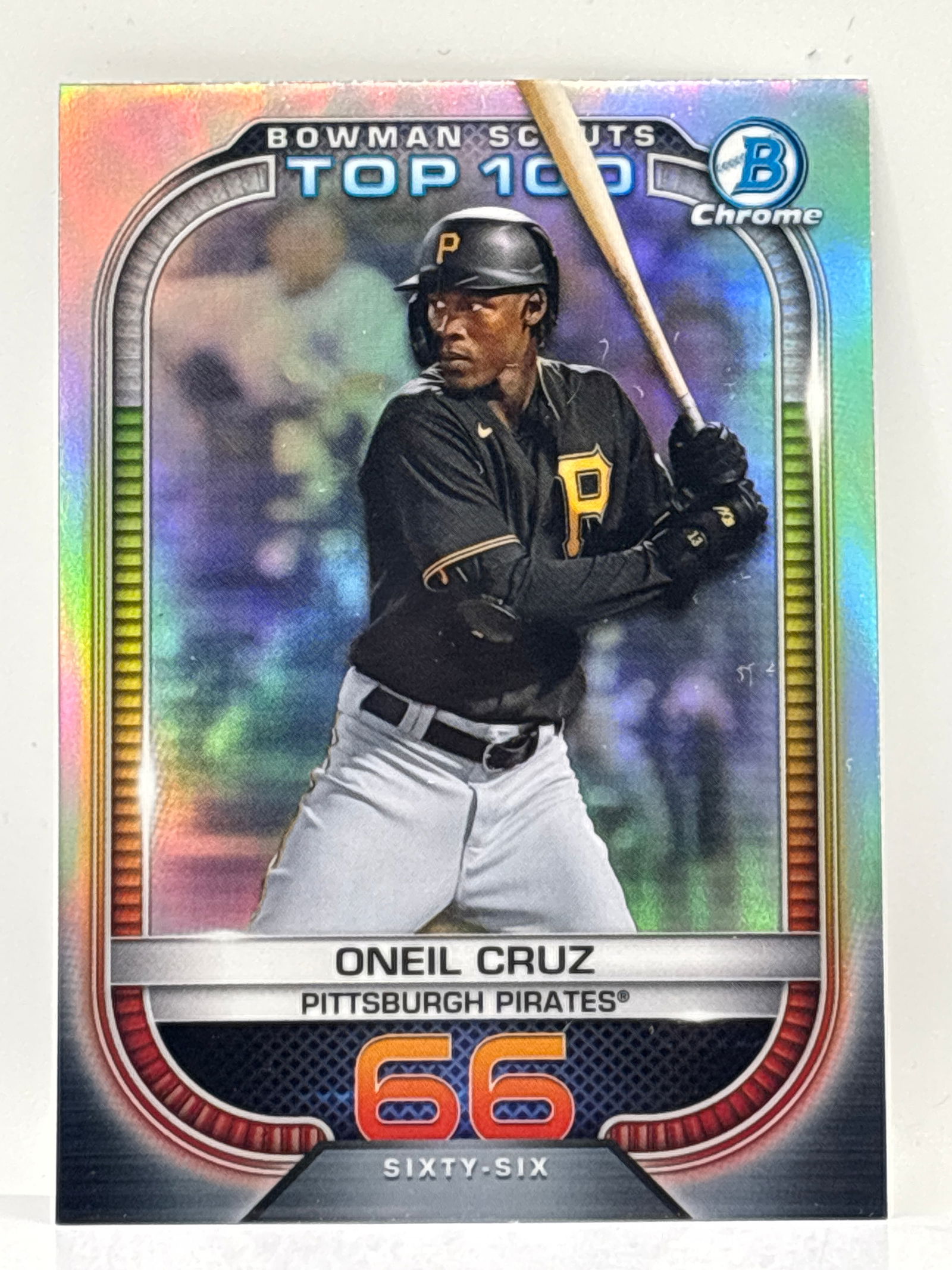 2021 BOWMAN CHROME TOP 100 ONIEL CRUZ 66 INSERT (1 of 3)