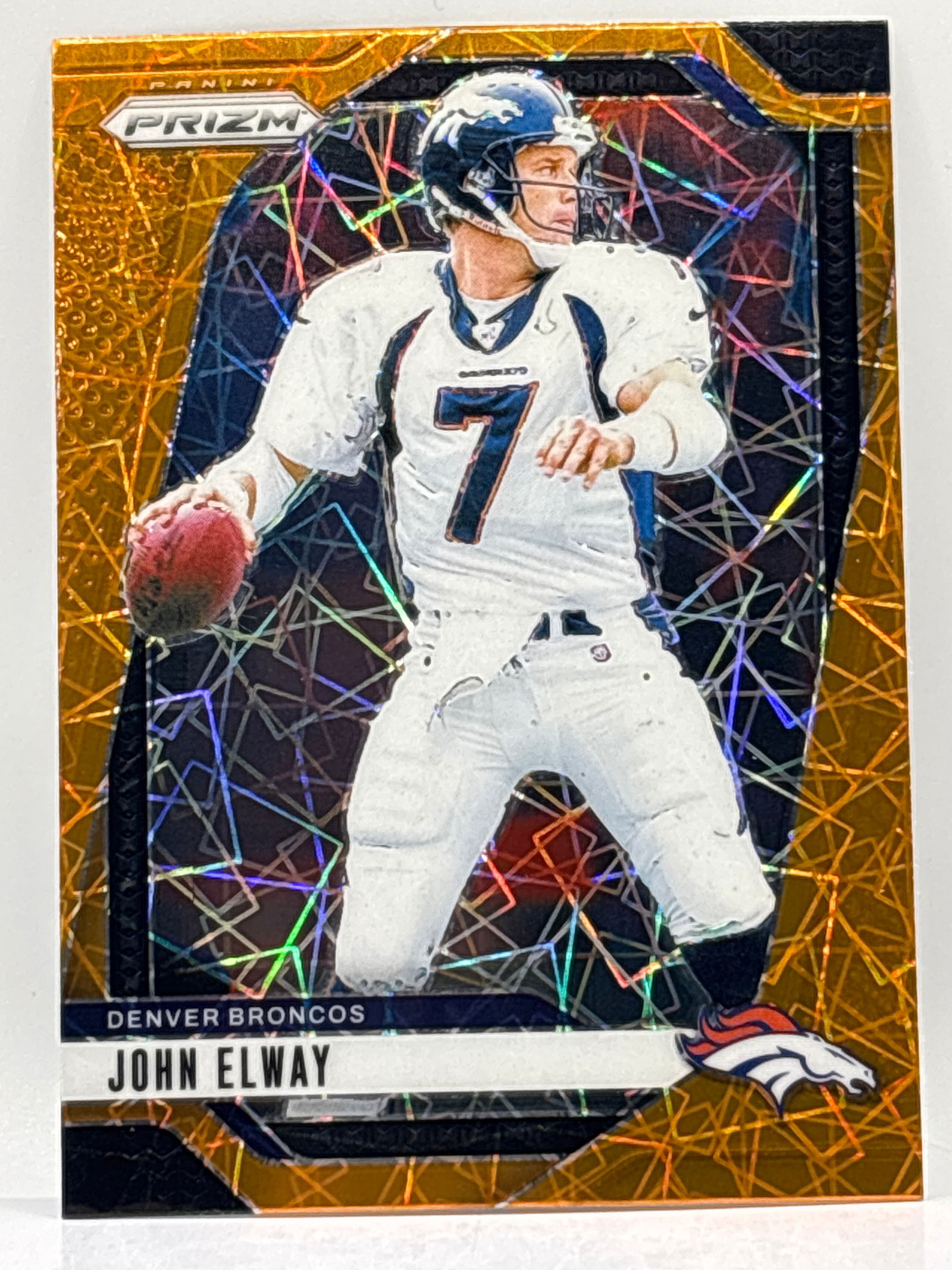 2024 PANINI PRIZM JOHN ELWAY ORANGE LAZERS PRIZM HOLO SP: THE HOBBY BOX