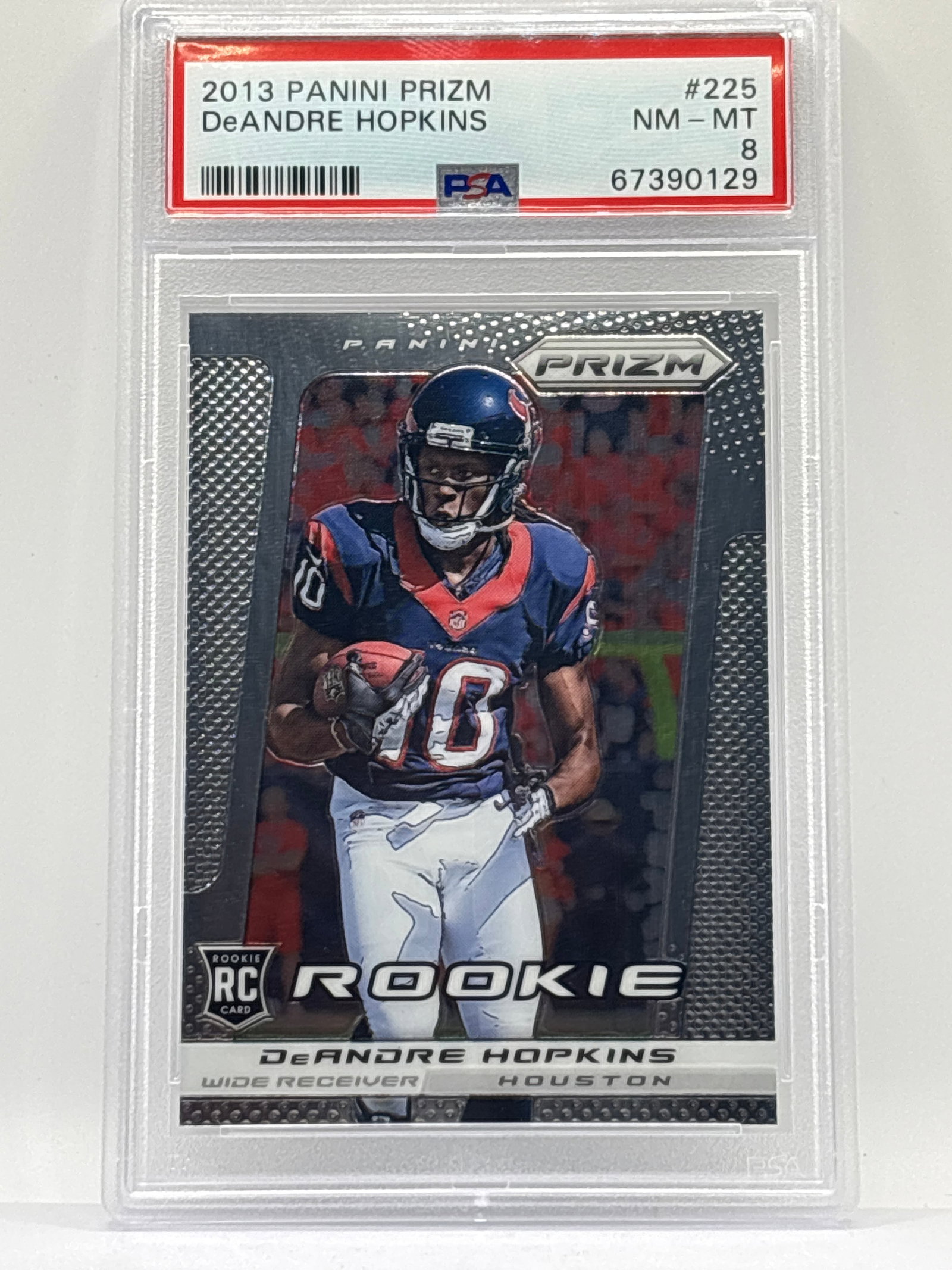 2013 PANINI PRIZM DEANDRE HOPKINS ROOKIE CARD GRADED PSA NM-MT 8: THE HOBBY BOX