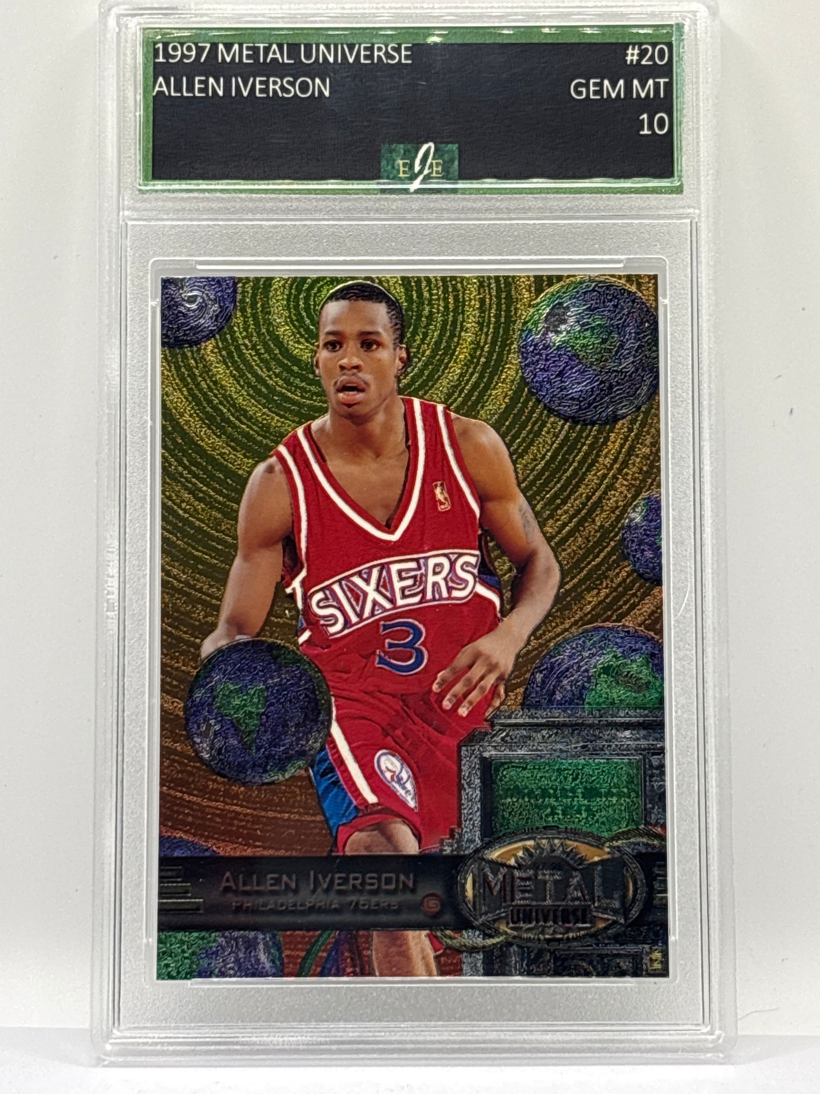 1997 SKYBOX METAL UNIVERSE ALLEN IVERSON GRADED GEM MINT 10: THE HOBBY BOX
