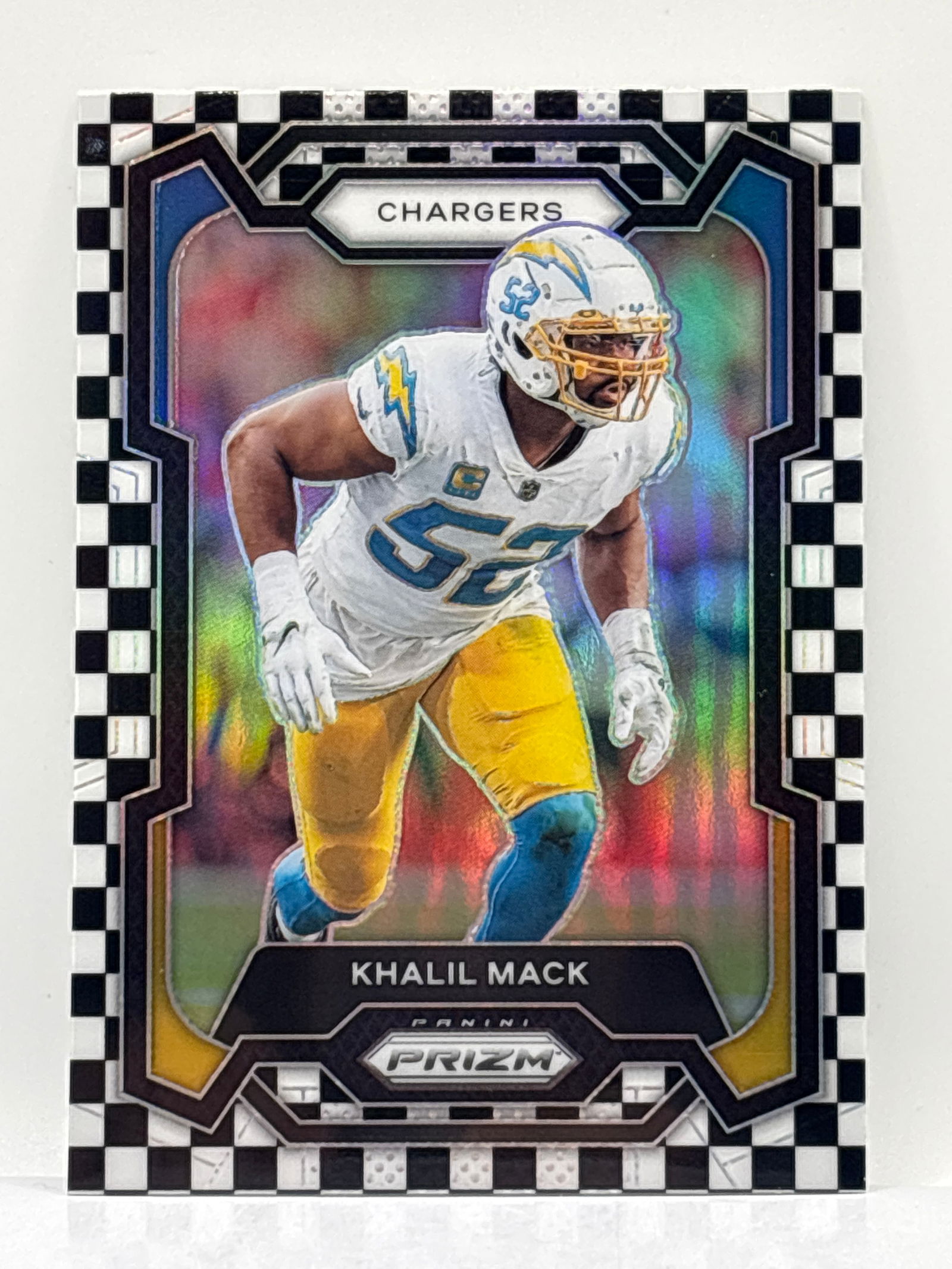 2023 PANINI PRIZM KHALIL MACK CHECKERBOARD PRIZM HOLO (1 of 3)