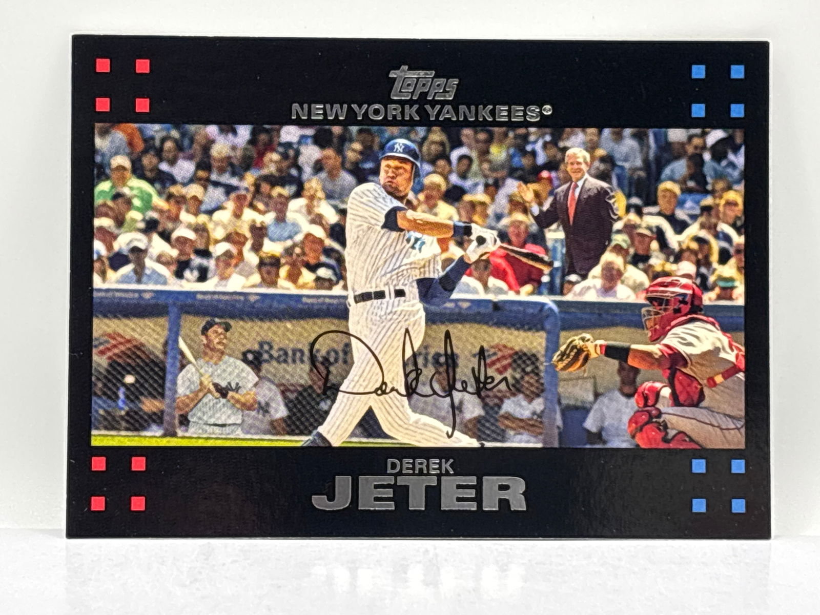 ICONIC 2007 TOPPS DEREK JETER WITH MICKEY MANTLE & GEORGE BUSH: THE HOBBY BOX