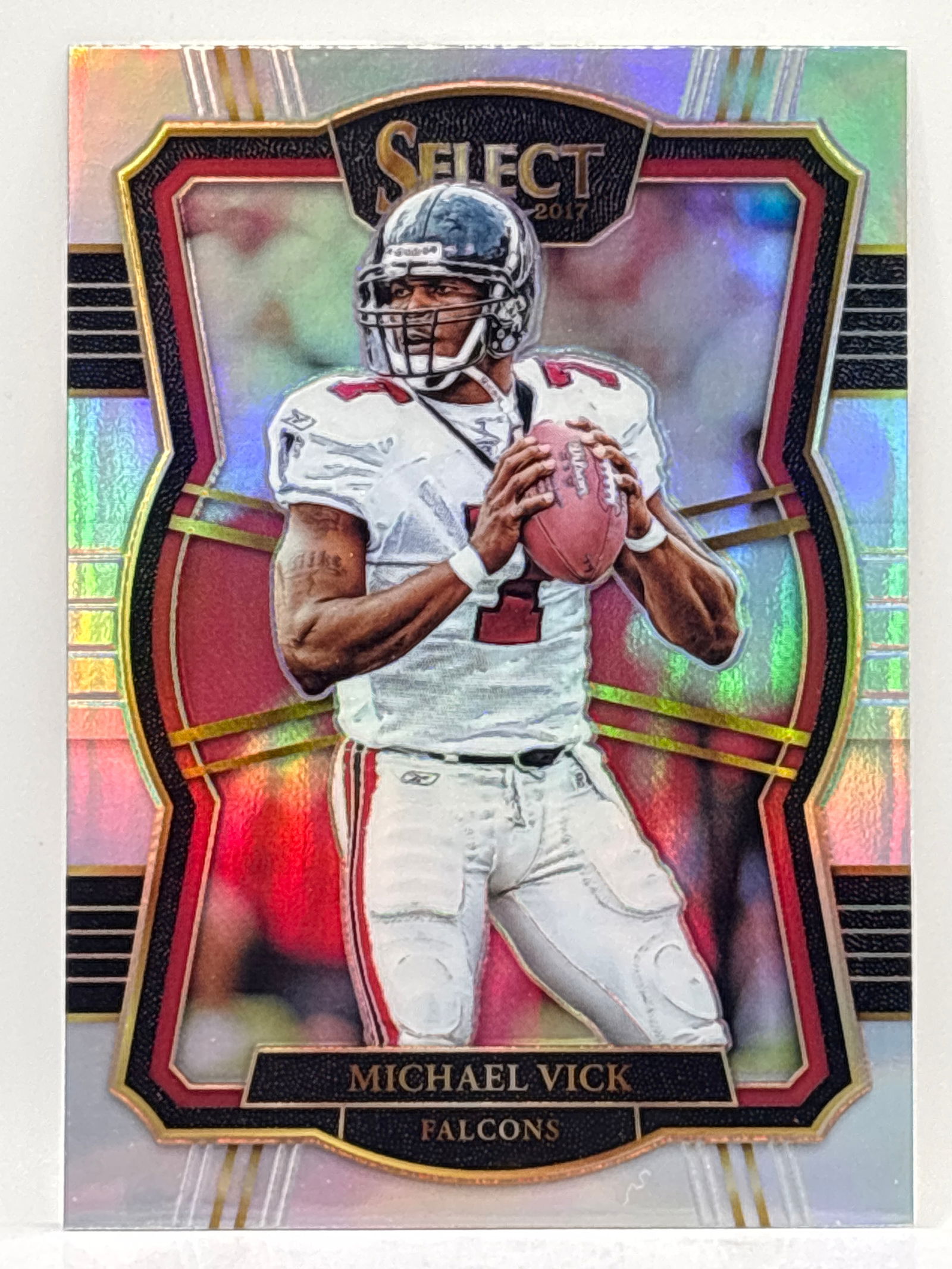 2017 PANINI SELECT PREMIER LEVEL MICHAEL VICK SILVER PRIZM HOLO SP (1 of 3)
